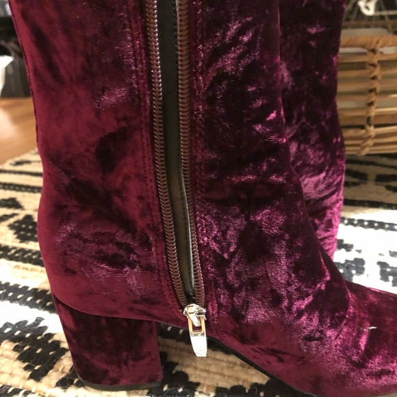Via Spiga | Velvet boots (size 4) - Picture 3 of 4